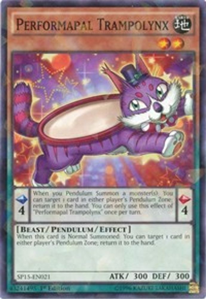 Performapal Trampolynx (Shatterfoil) (SP15-EN021) - Shatterfoil Rare
