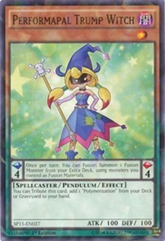 Performapal Trump Witch (Shatterfoil) (SP15-EN027) - Shatterfoil Rare