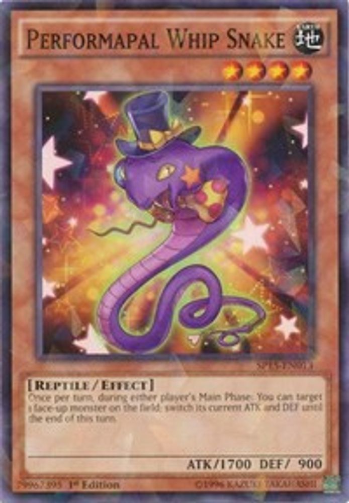 Performapal Whip Snake (Shatterfoil) (SP15-EN013) - Shatterfoil Rare