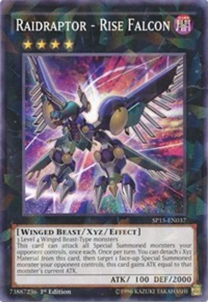 Raidraptor - Rise Falcon (Shatterfoil) (SP15-EN037) - Shatterfoil Rare