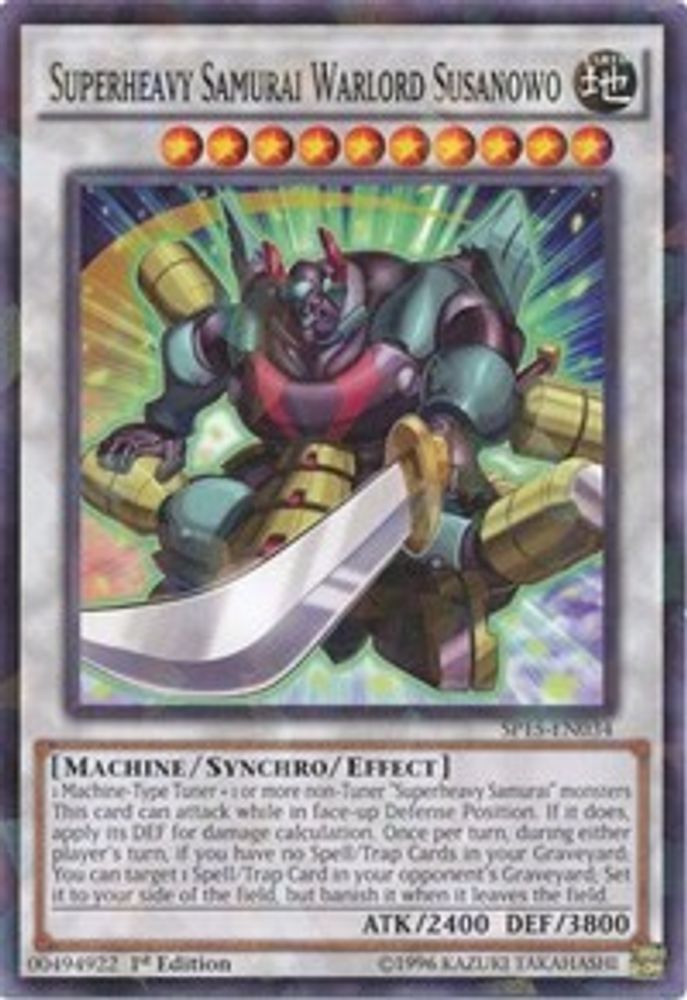Superheavy Samurai Warlord Susanowo (Shatterfoil) (SP15-EN034) - Shatterfoil Rare