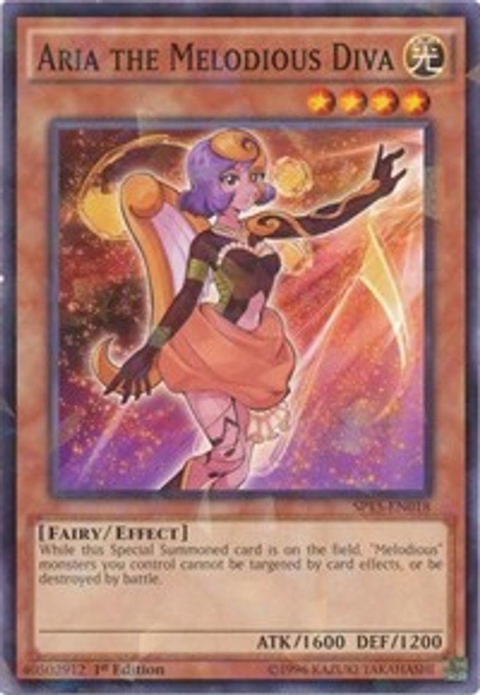 Aria the Melodious Diva (Shatterfoil) (SP15-EN018) - Shatterfoil Rare