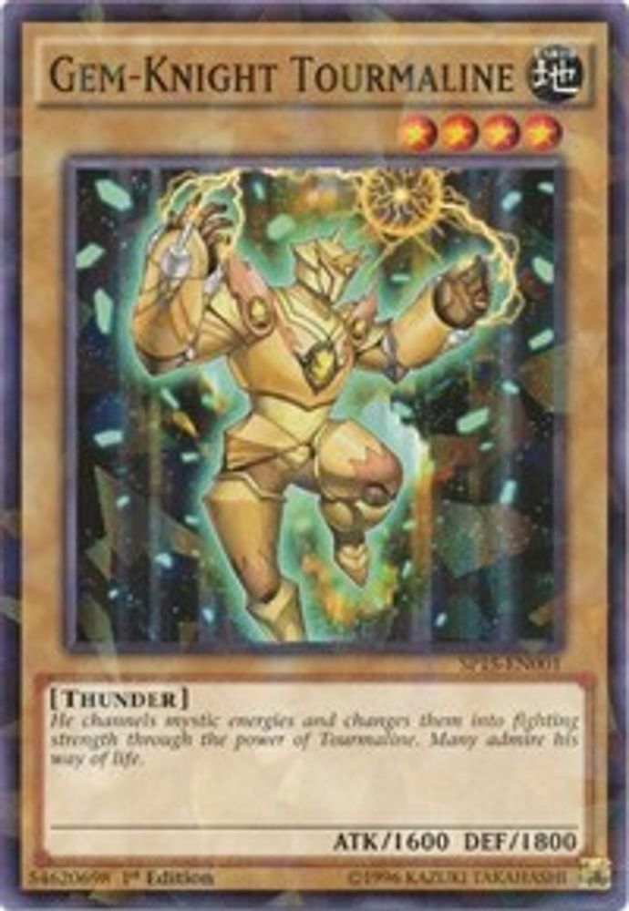 Gem-Knight Tourmaline (Shatterfoil) (SP15-EN001) - Shatterfoil Rare
