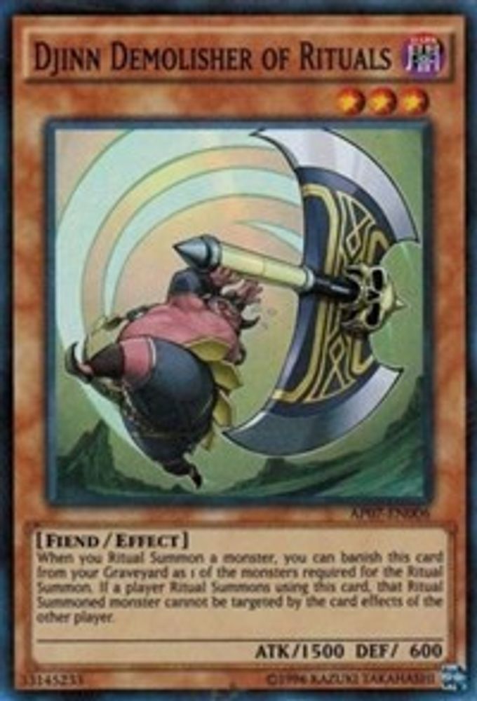 Djinn Demolisher of Rituals (AP07-EN006) - Super Rare