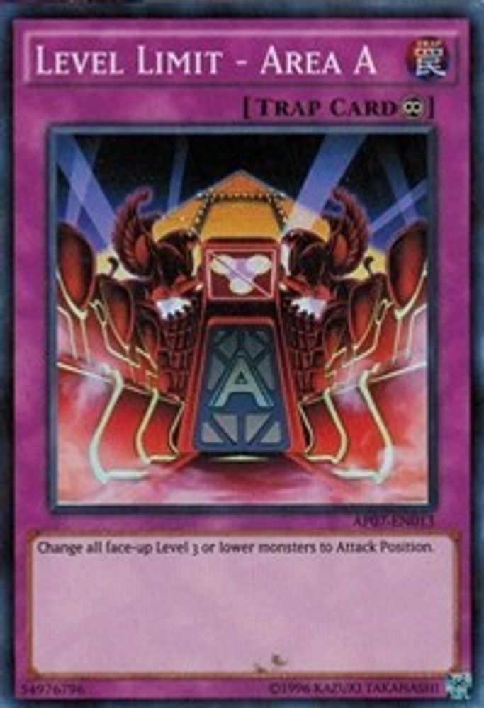 Level Limit - Area A (AP07-EN013) - Super Rare