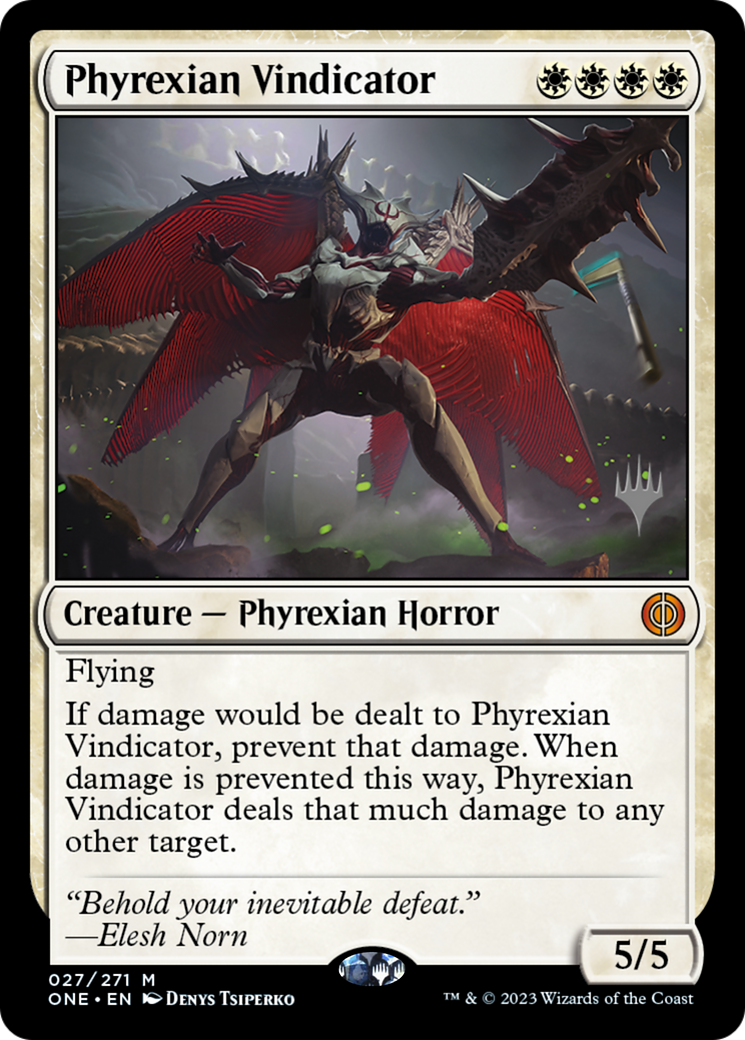 Phyrexian Vindicator (Pack promotionnel) [Phyrexia : All Will Be One Promos] 