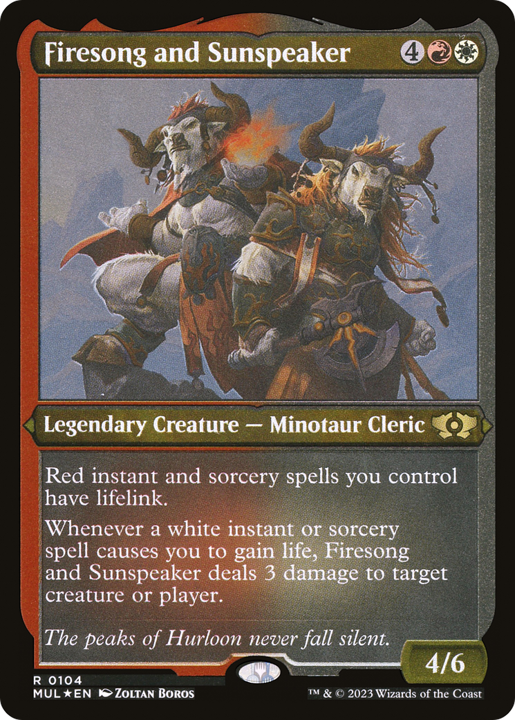 Firesong et Sunspeaker (Foil Etched) [Légendes multivers] 
