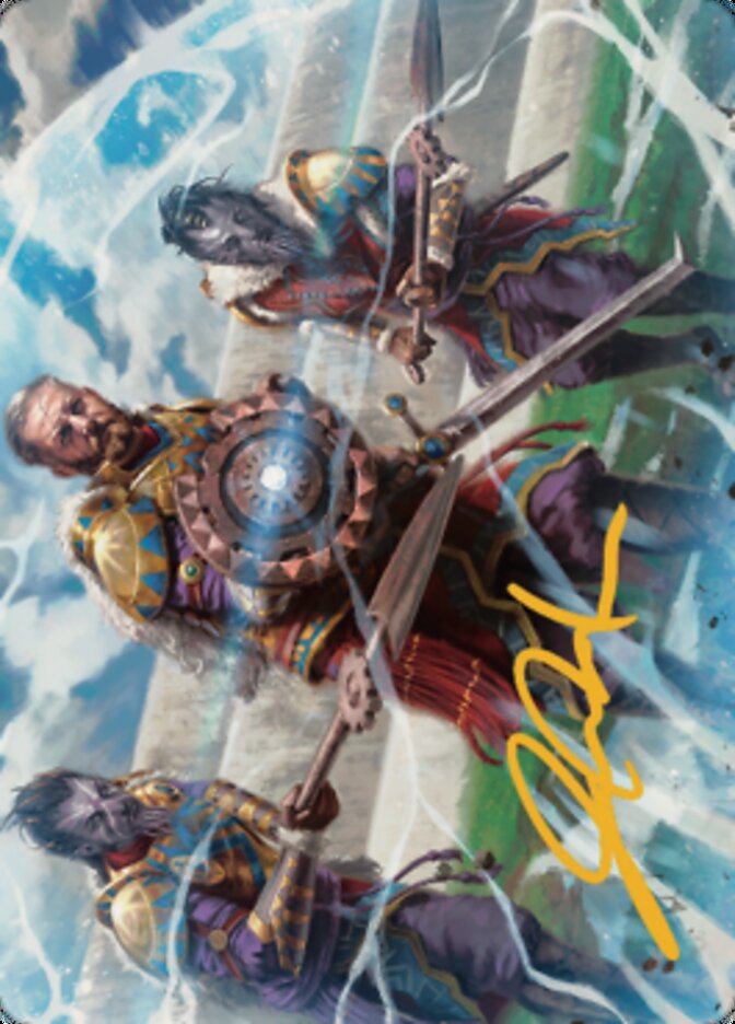 Carte d'art Argivian Phalanx (signature estampillée or) [Dominaria United Art Series] 