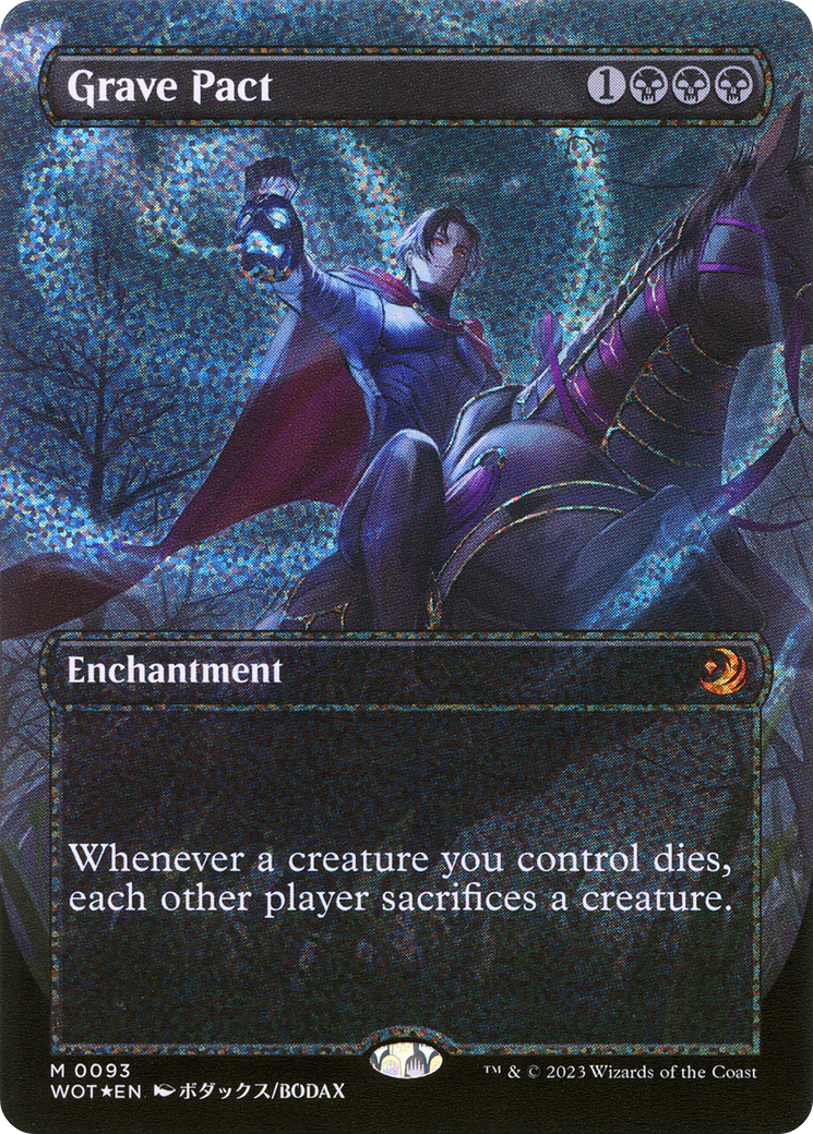 Grave Pact (Anime Borderless) (Confetti Foil) [Wilds of Eldraine: Enchanting Tales] 