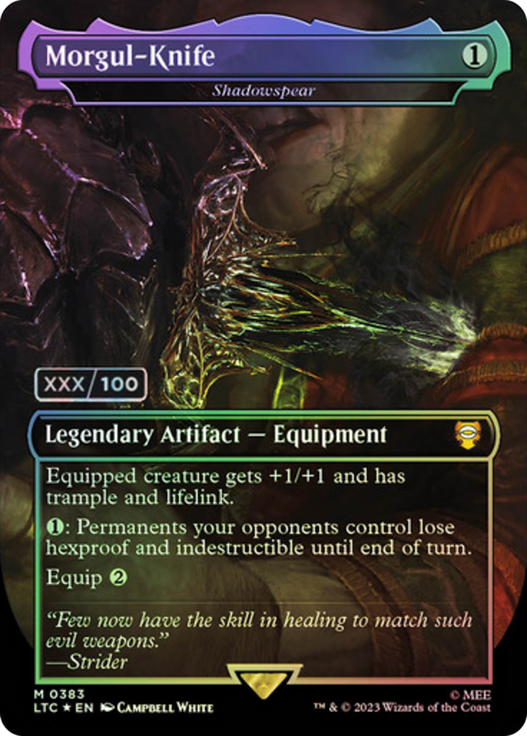 Shadowspear (LTC-383Z) - Tales of Middle-earth Commander / Morgul-Knife (Borderless) Foil