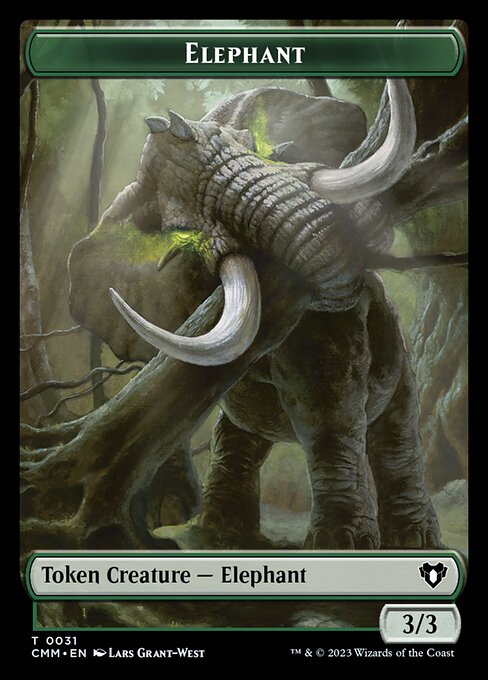 Le monarque // Jeton double face éléphant [Jetons Commander Masters] 