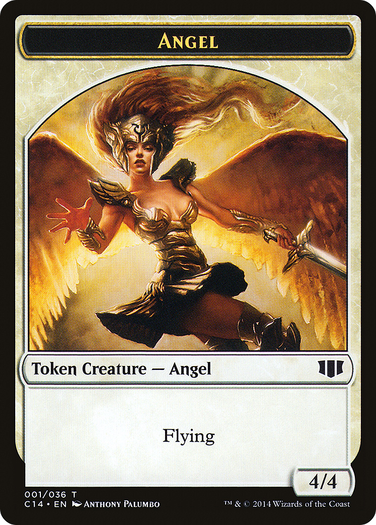 Angel // Cat Double-Sided Token (C14-1 // 2) - Commander 2014 Tokens
