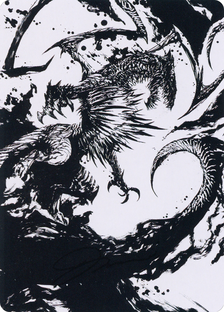 Skithiryx, la carte artistique du dragon Blight [Série artistique March of the Machine] 