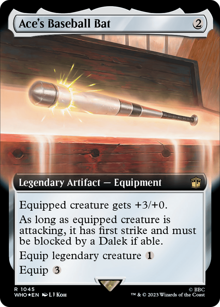 Batte de baseball d'Ace (Art étendu) (Surge Foil) [Doctor Who] 