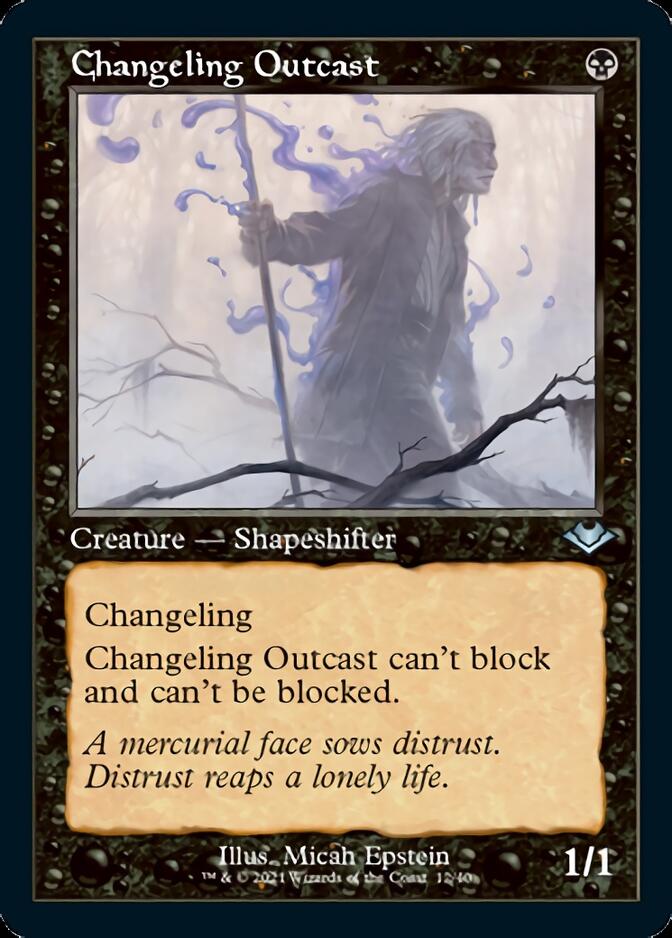 Changeling Outcast (Retro Foil Etched) [Horizons modernes] 
