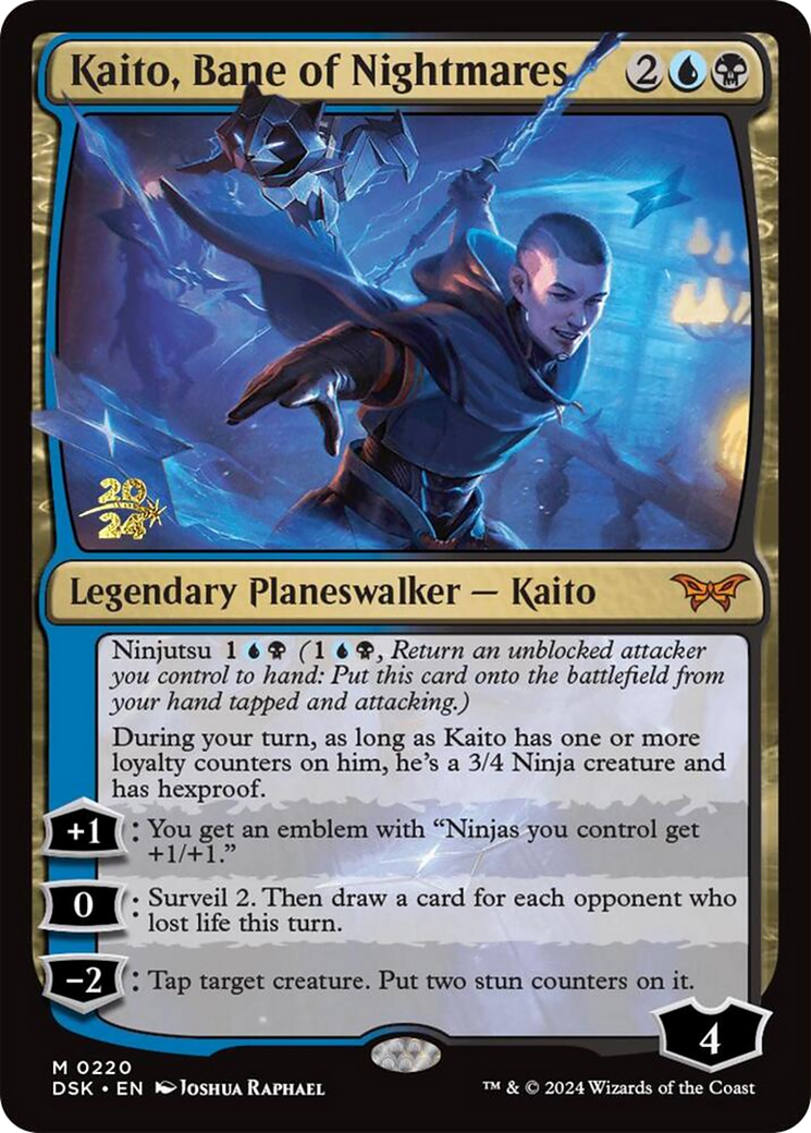 Kaito, Bane of Nightmares (PRE-220) - Duskmourn: House of Horror Promos Foil