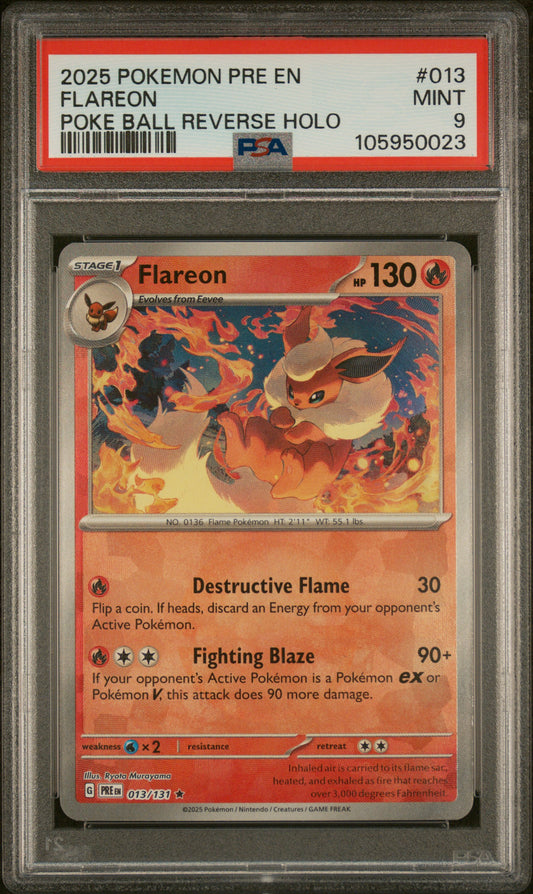 Pokemon - PSA 9 - Flareon - Prismatic Evolutions