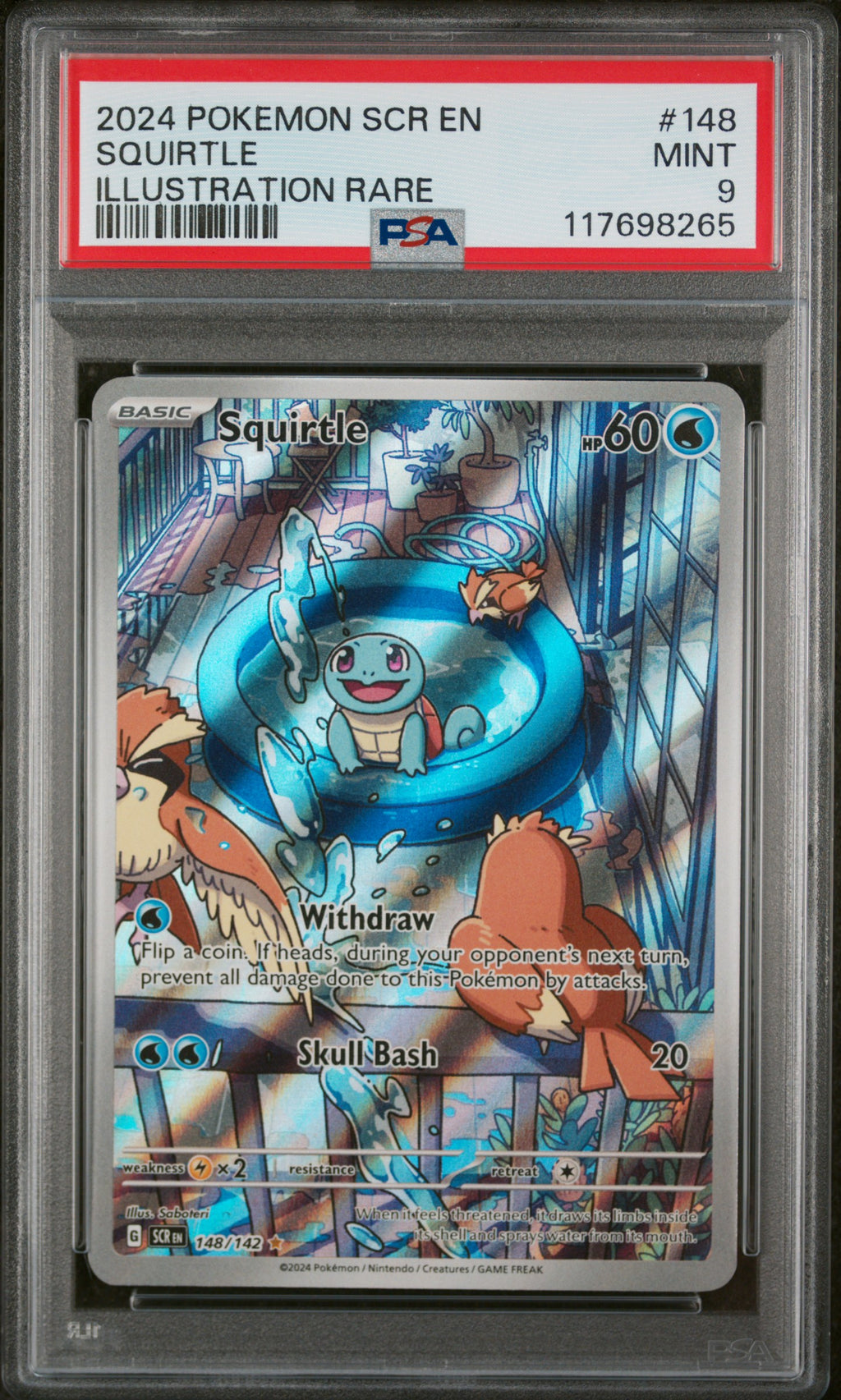 Pokemon - PSA 9 - Squirtle - Stellar Crown