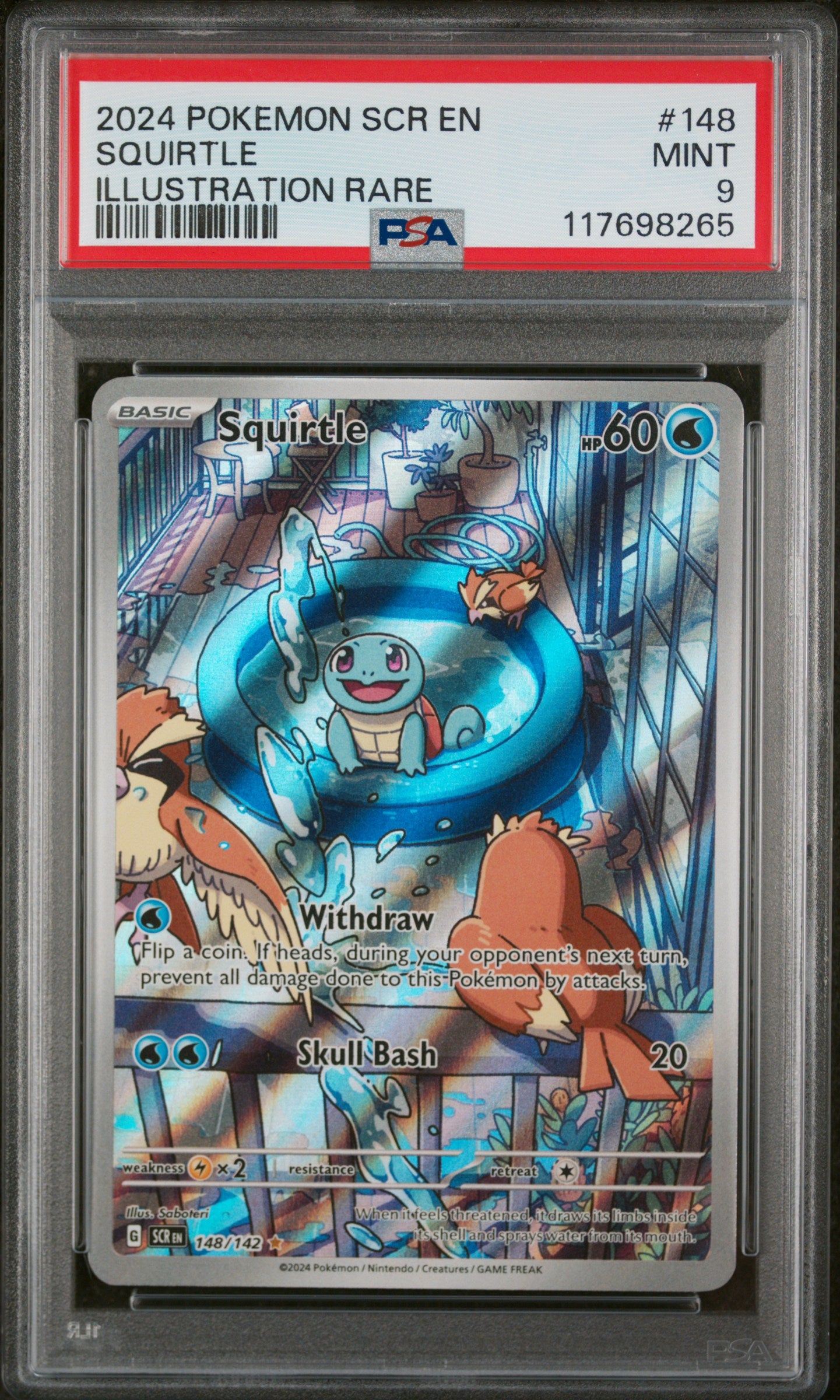 Pokemon - PSA 9 - Squirtle - Stellar Crown