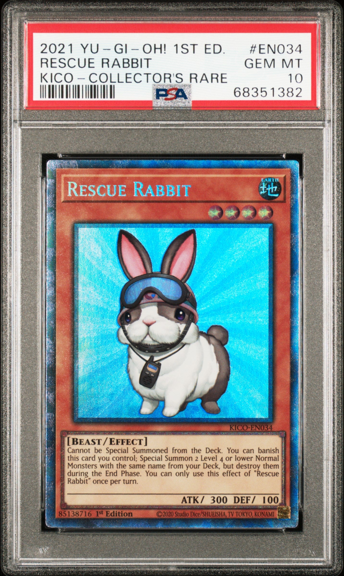 Yugioh - PSA 10 - Rescue Rabbit - Collector's Rare - King's Court