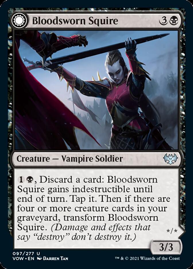 Écuyer juré de sang // Chevalier juré de sang [Innistrad : Vœu Pourpre] 