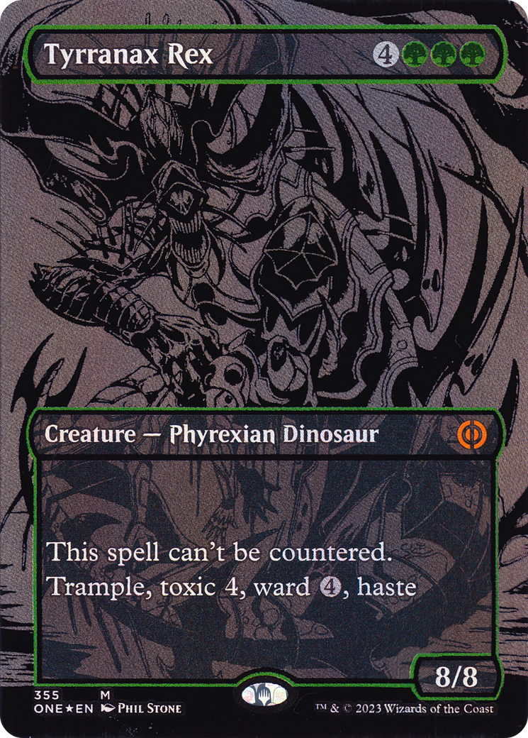 Tyrranax Rex (Feuille surélevée de nappe de pétrole) [Phyrexia : Tous seront un] 