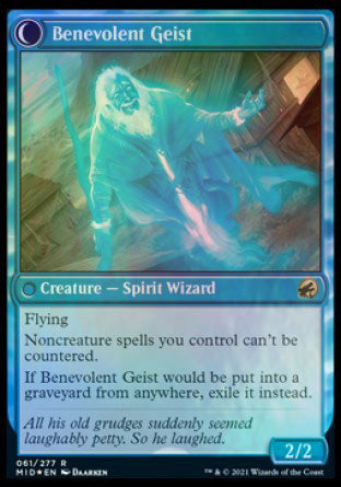 Malevolent Hermit (PRE-061) - Innistrad: Midnight Hunt Promos: (Double Faced Transform) Foil