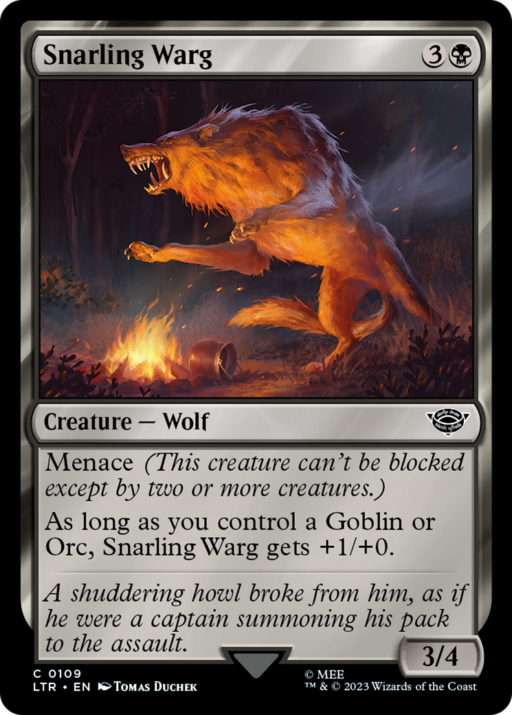 Snarling Warg [Le Seigneur des Anneaux : Les Contes de la Terre du Milieu] 
