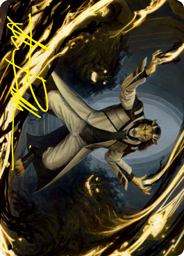 Carte d'art Leonin Lightscribe (signature estampillée or) [Strixhaven : School of Mages Art Series] 