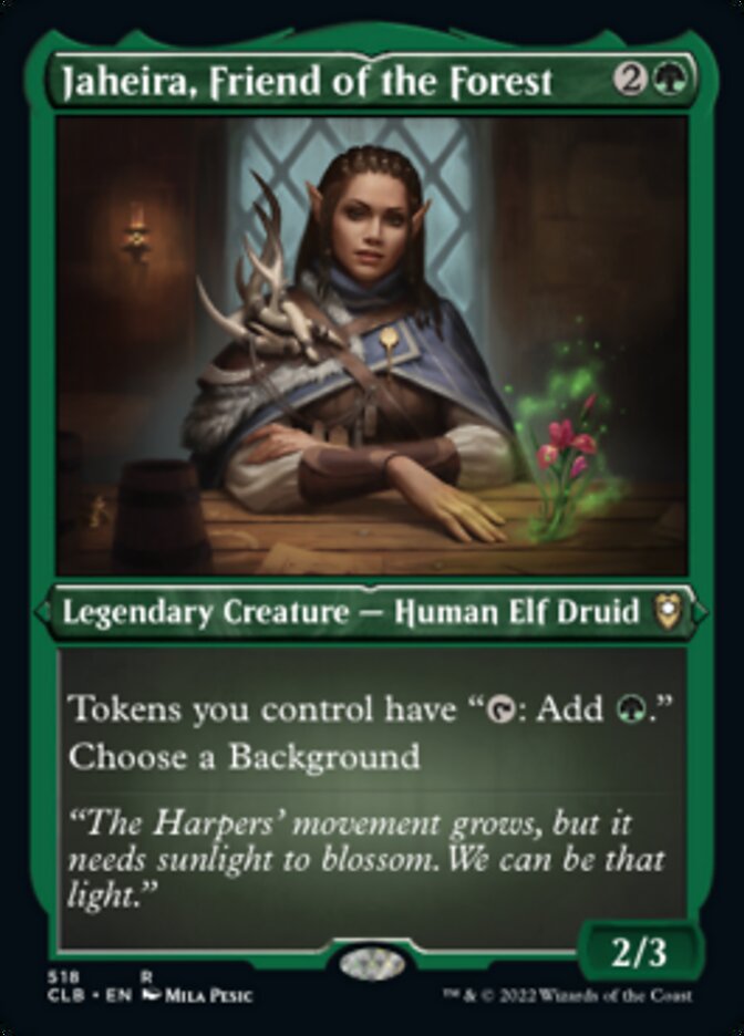 Jaheira, ami de la forêt (feuille gravée) [Commander Legends : Battle for Baldur's Gate] 
