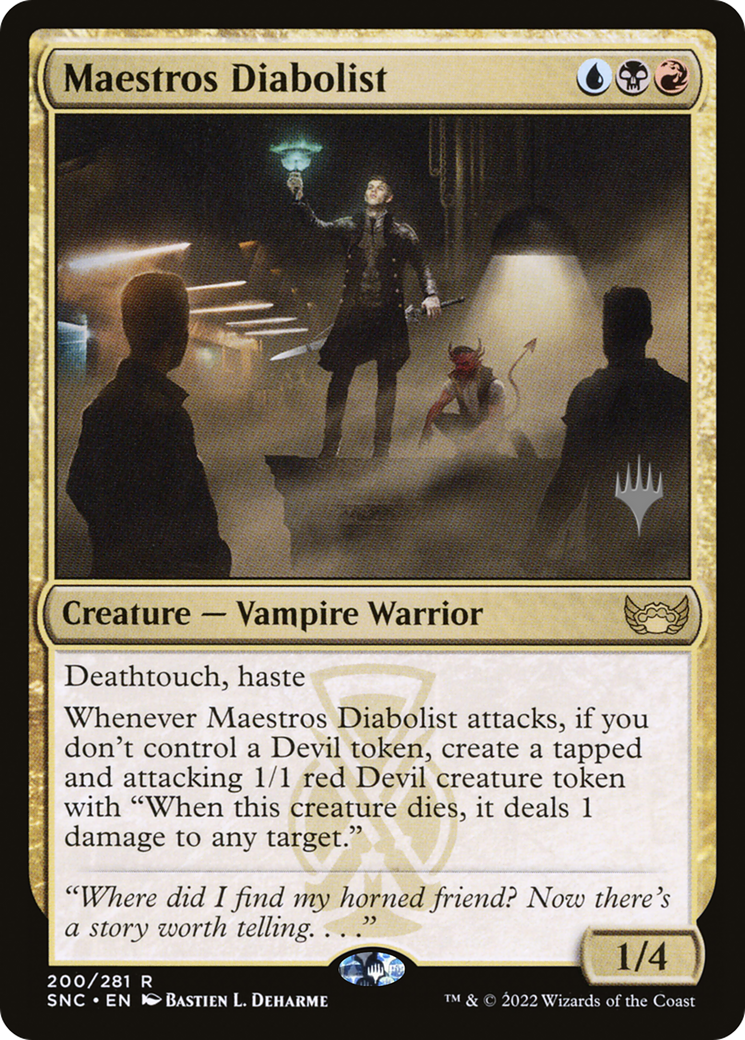 Maestros Diabolist (Pack Promo) [Streets of New Capenna Promos] 