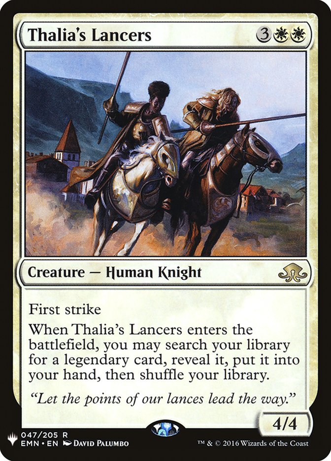 Les lanciers de Thalia [La liste] 
