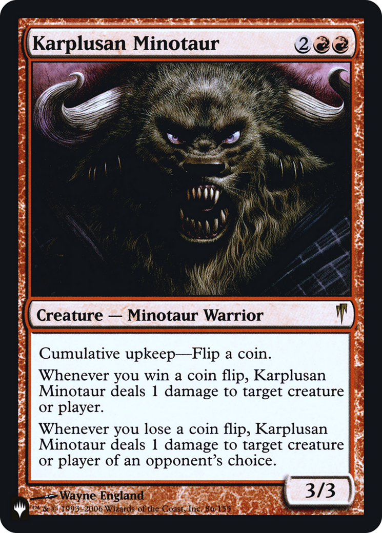 Karplusan Minotaure [Secret Lair : Pile je gagne, Pile tu perds] 