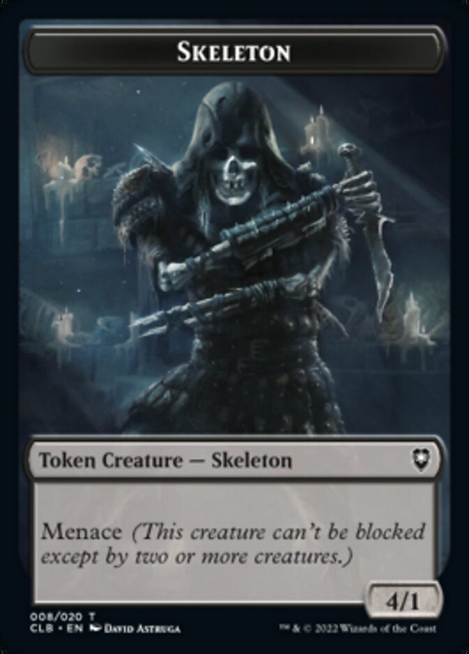 Trésor // Jeton squelette double face [Commander Legends : Battle for Baldur's Gate Tokens] 