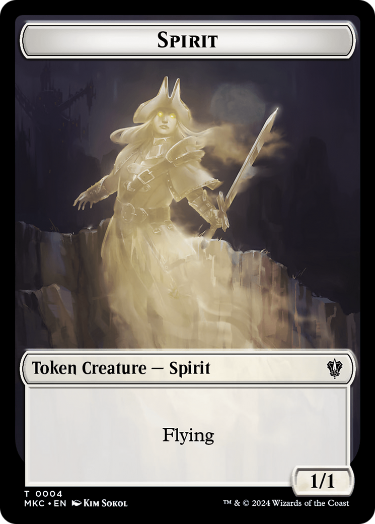 Esprit // Jeton double face de germe phyrexian [Meurtres à Karlov Manor Commander Tokens] 