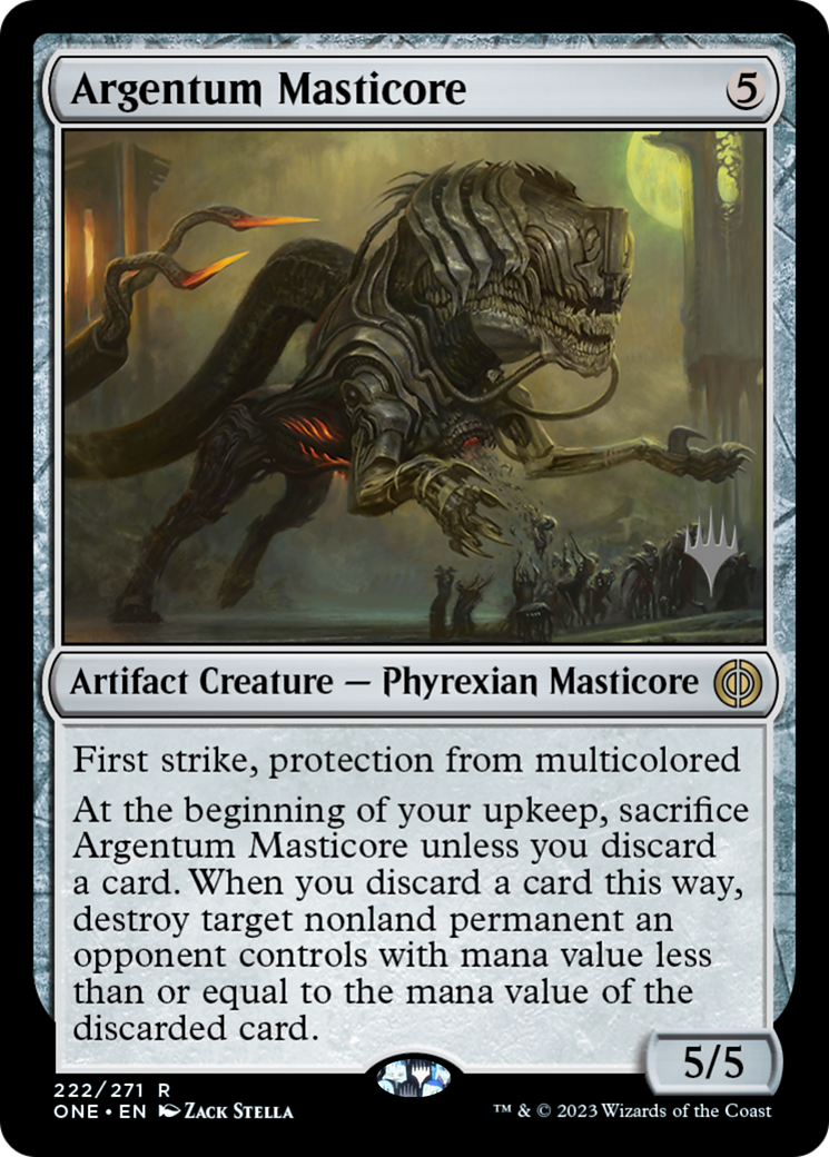 Argentum Masticore (Pack Promo) [Phyrexia : All Will Be One Promos] 