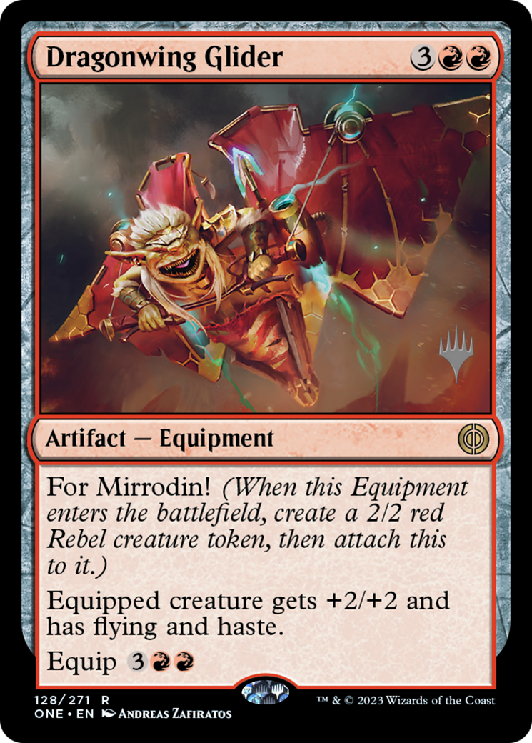 Dragonwing Glider (Pack promotionnel) [Phyrexia : All Will Be One Promos] 