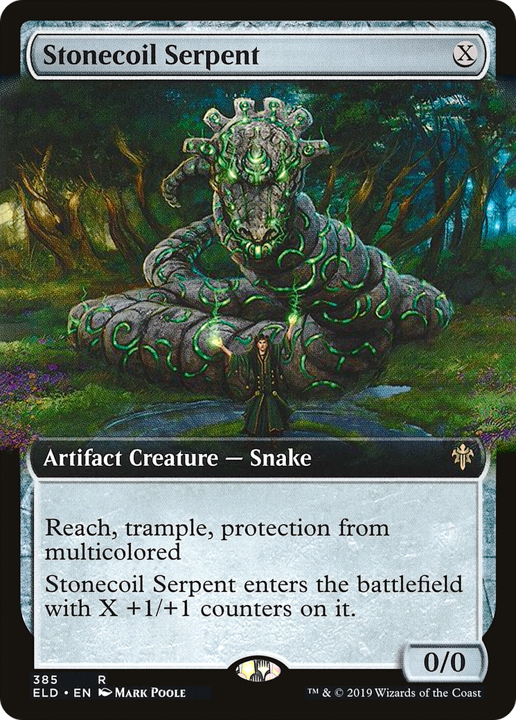 Serpent de bobine de pierre (art étendu) [Trône d'Eldraine] 
