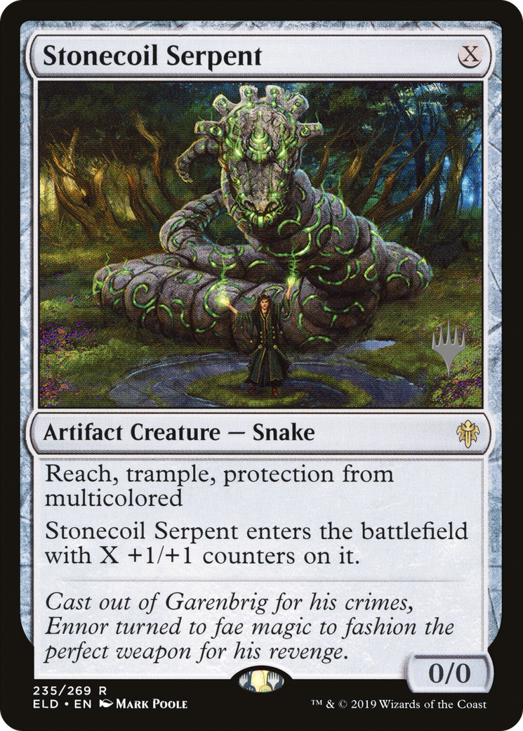 Serpent de bobine de pierre (Pack promotionnel) [Promotions du Trône d'Eldraine] 