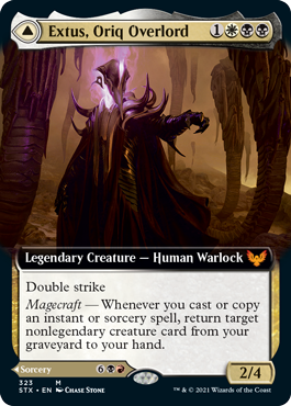 Extus, Oriq Overlord // Éveillez l'avatar de sang (art étendu) [Strixhaven : École des mages] 