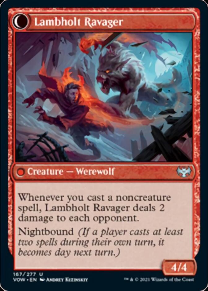 Lambholt Raconteur // Lambholt Ravager (VOW-167) - Innistrad: Crimson Vow: (Double Faced Transform)