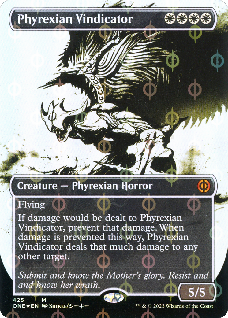 Phyrexian Vindicator (Feuille Ichor Step-and-Compleat sans bordure) [Phyrexia : Tous seront un] 