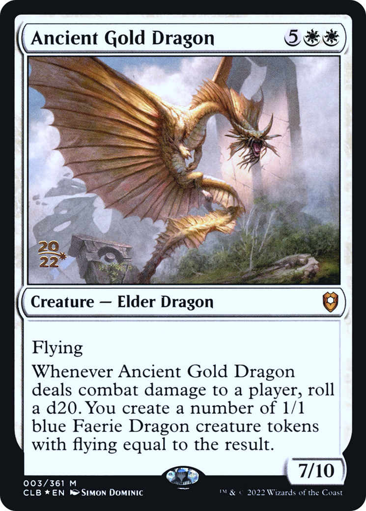 Dragon d'or antique [Promotions avant-première de Commander Legends: Battle for Baldur's Gate] 