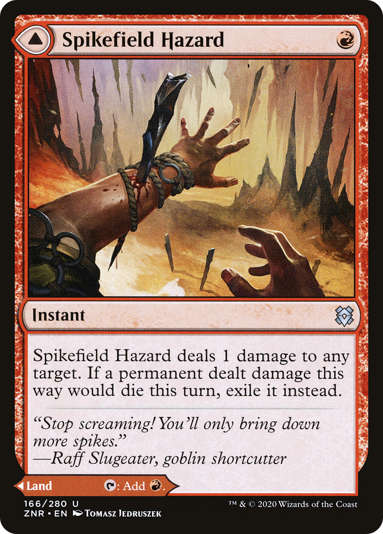 Danger de Spikefield // Grotte de Spikefield [Zendikar Rising] 