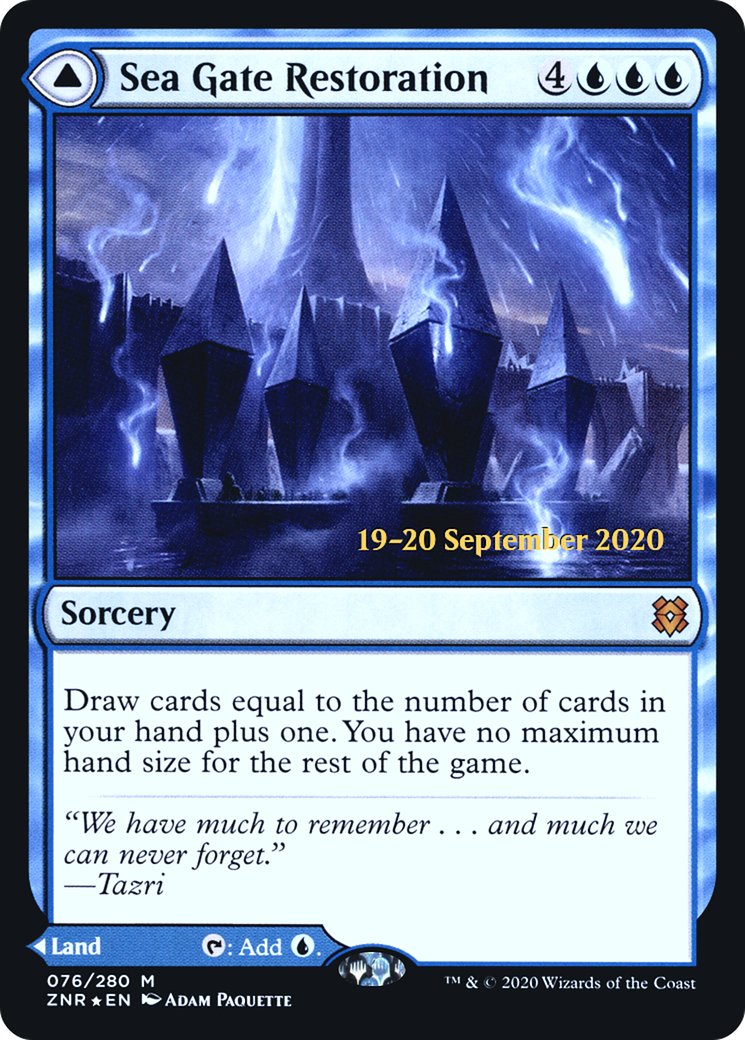 Restauration de Sea Gate // Sea Gate, Reborn [Promotions avant-première de Zendikar Rising] 