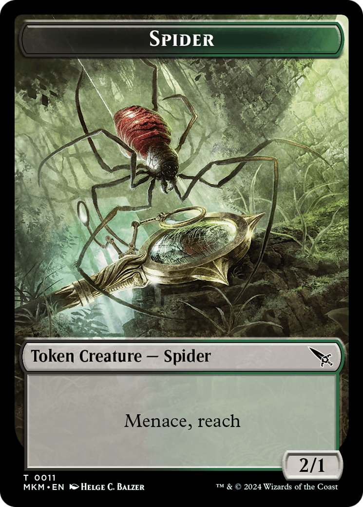 Détective // ​​Jeton double face Spider [Meurtres à Karlov Manor Tokens] 