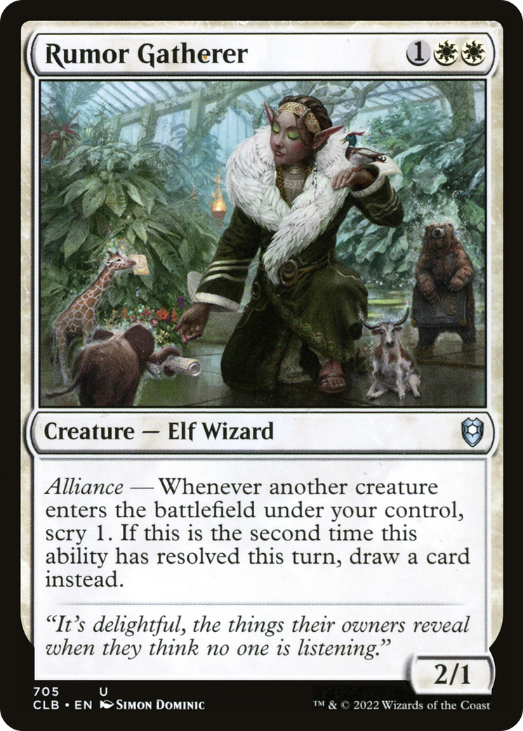 Rassembleur de rumeurs [Commander Legends : Bataille de Baldur's Gate] 