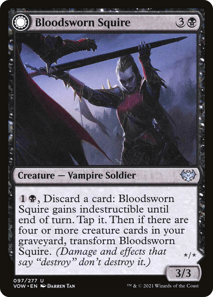 Écuyer juré de sang // Chevalier juré de sang [Innistrad : Vœu Pourpre] 
