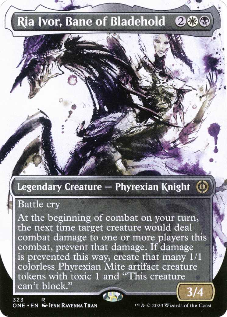 Ria Ivor, Bane of Bladehold (Borderless Ichor) [Phyrexia : All Will Be One] 