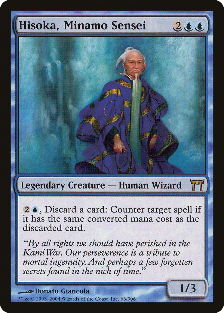 Hisoka, Minamo Sensei (CHK-066) - Champions of Kamigawa Foil